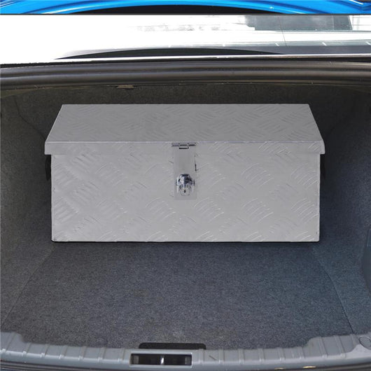 CASSETTA PORTAUTENSILI DA 2 KG CON CHIUSURA A CHIAVE IN LAMIERA DI ALLUMINIO 50X15.5X20.5 CM ARGENTO