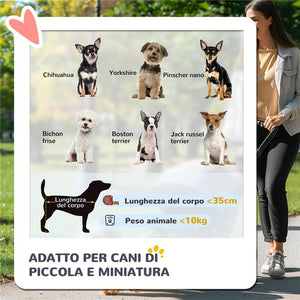 PASSEGGINO PER CANI CONVERTIBILE CON 2 GUINZAGLI E CUSCINO IN ACCIAIO E POLIESTERE, 82X49.5X98 CM ROSSO E NERO