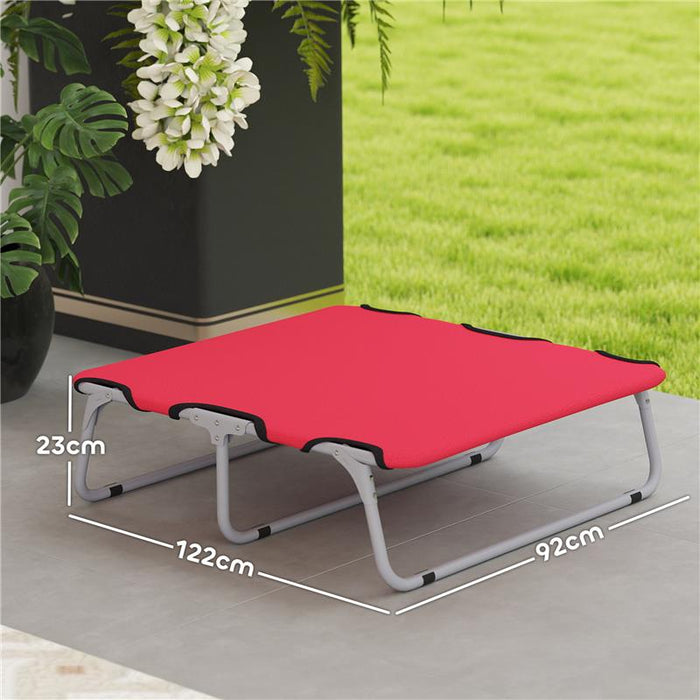 BRANDINA PER CANI PICCOLI PIEGHEVOLE PER INTERNO ED ESTERNO METALLO E TESSUTO OXFORD 71X58X20 CM ROSSO