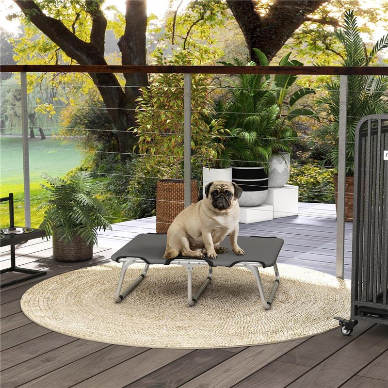 BRANDINA PER CANI PICCOLI PIEGHEVOLE PER INTERNO ED ESTERNO METALLO E TESSUTO OXFORD 71X58X20 CM GRIGIO