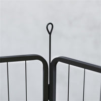 RECINTO PER CANI A 6 PANNELLI MODULABILI PIEGHEVOLE CON PORTA IN ACCIAIO, ALTEZZA 80 CM, NERO