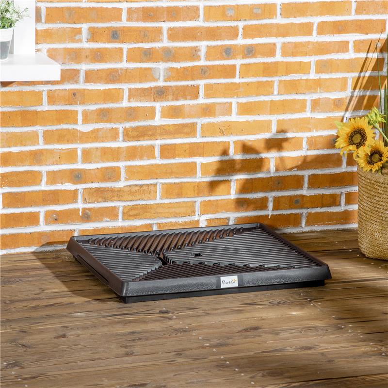 TOILETTE PER CANI CON PRATO SINTETICO E VASSOIO INFERIORE PER INTERNO ED ESTERNO, 51X63 CM