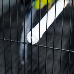 GABBIA PER UCCELLI CON 2 POSATOI E 3 INGRESSI IN FILO METALLICO E PLASTICA 60X41X41 CM NERO