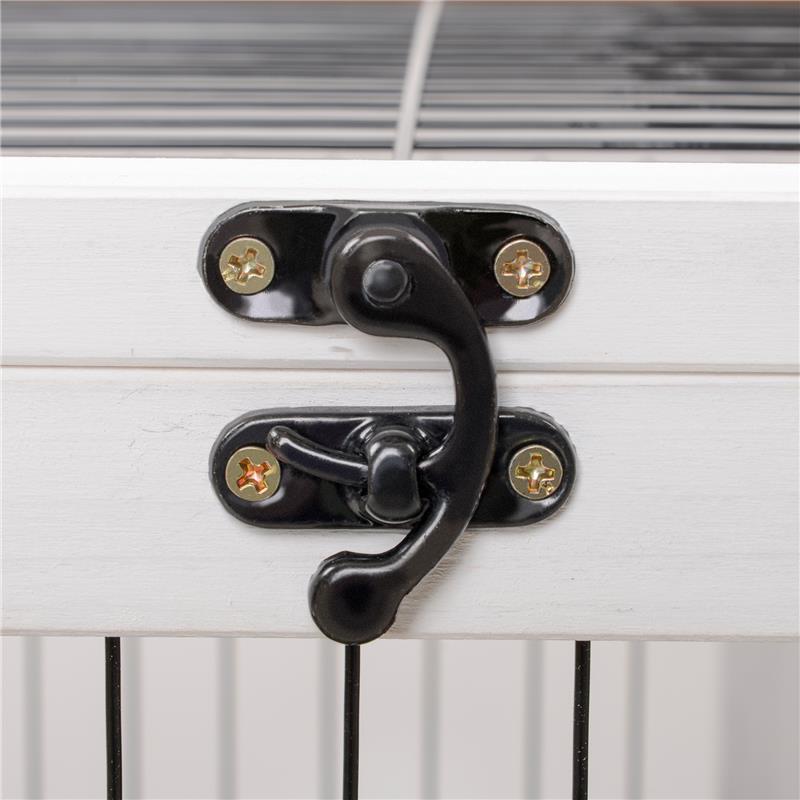 CONIGLIERA IN LEGNO CON 4 RUOTE CASETTA PER CONIGLI E RAMPA 90X53X59 CM MARRONE