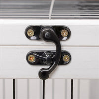 CONIGLIERA IN LEGNO CON 4 RUOTE CASETTA PER CONIGLI E RAMPA 90X53X59 CM MARRONE