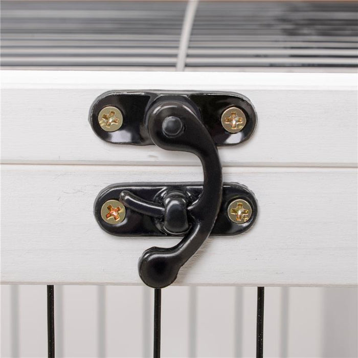 CONIGLIERA IN LEGNO CON 4 RUOTE CASETTA PER CONIGLI E RAMPA 90X53X59 CM MARRONE