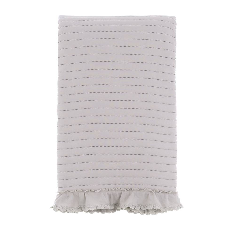 Trapunta 1 Piazza con Gale in Pizzo a Cuori Shabby Chic Blanc Mariclò