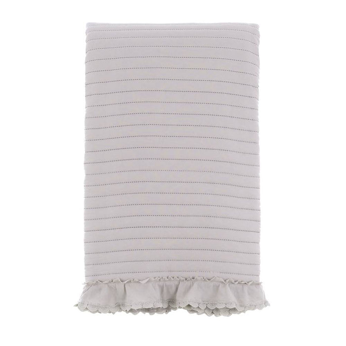 Trapunta 1 Piazza con Gale in Pizzo a Cuori Shabby Chic Blanc Mariclò