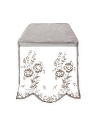 Runner Centrotavola con Ricami Floreali Shabby Chic Dentelle Blanc Mariclò