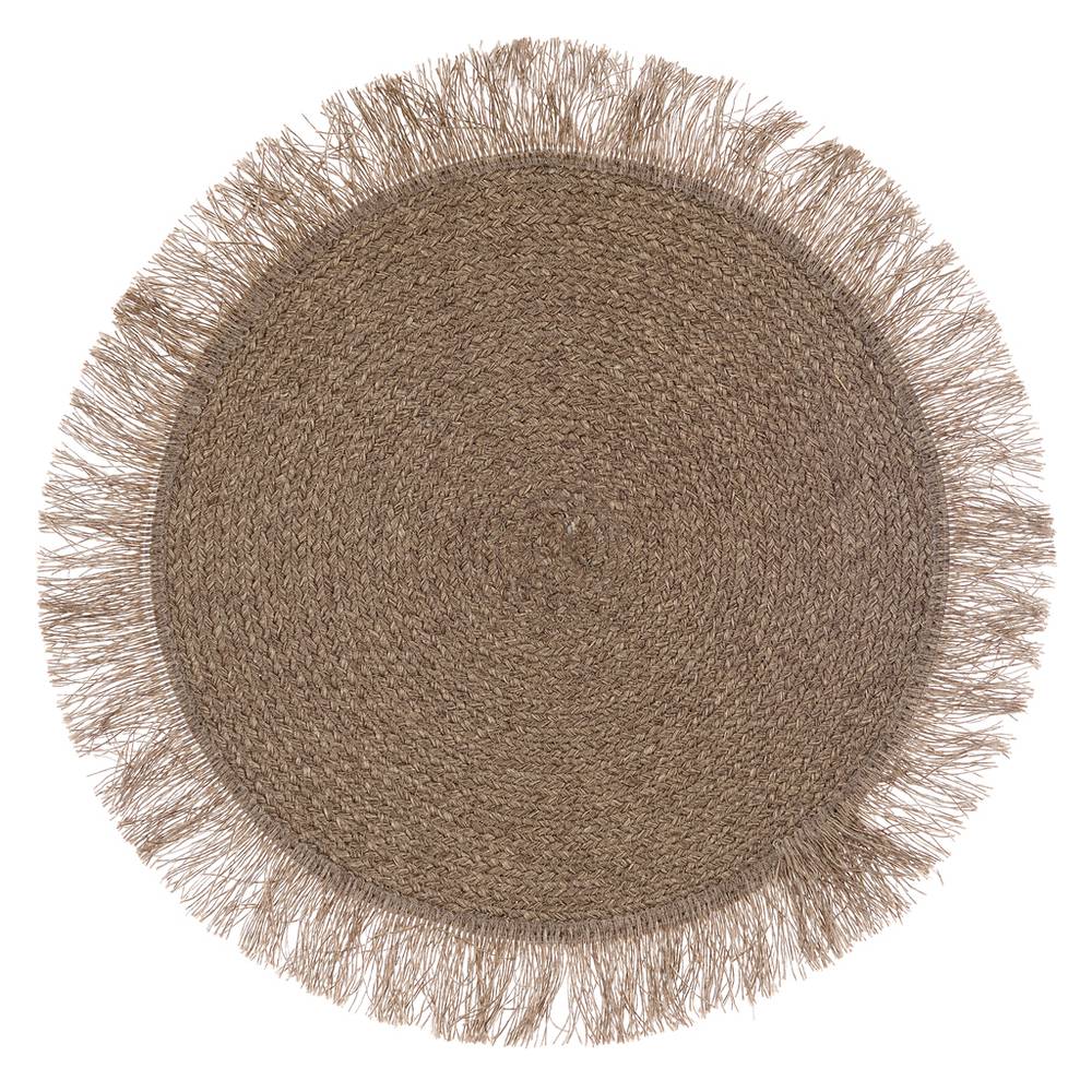 Tovaglietta Sottopiatto in Juta con Frange Blanc Mariclò Colore: Beige