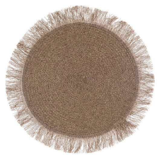Tovaglietta Sottopiatto in Juta con Frange Blanc Mariclò Colore: Beige