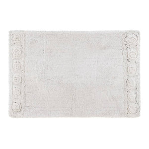 Tappeto da Bagno con Crochet Shabby Chic 50 x 80 Romance Blanc Mariclò Formato: 50 x 80 cm
