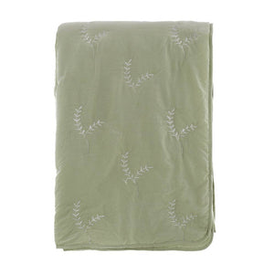 Trapunta Matrimoniale con Ricamo Provenzale Le Moisson Blanc Mariclò Colore: Verde