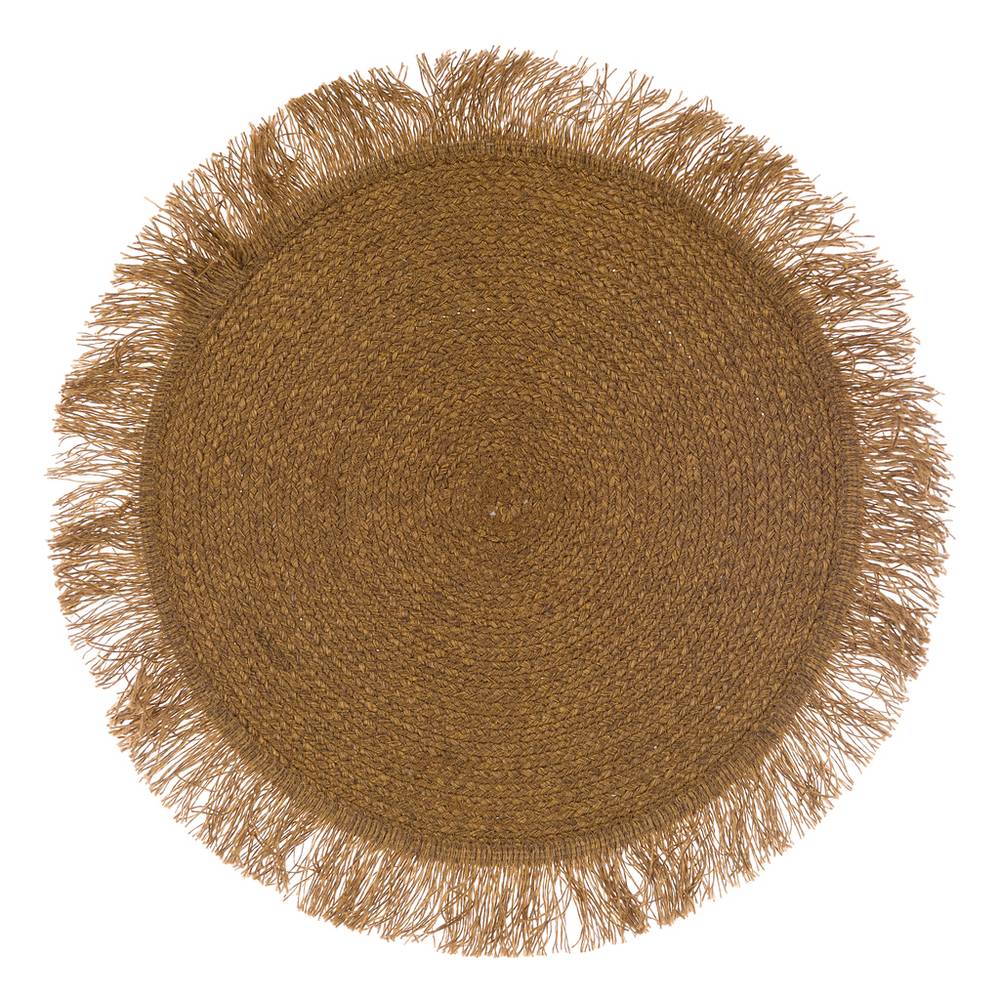 Tovaglietta Sottopiatto in Juta con Frange Blanc Mariclò Colore: Ocra