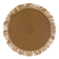 Tovaglietta Sottopiatto in Juta con Frange Blanc Mariclò Colore: Ocra