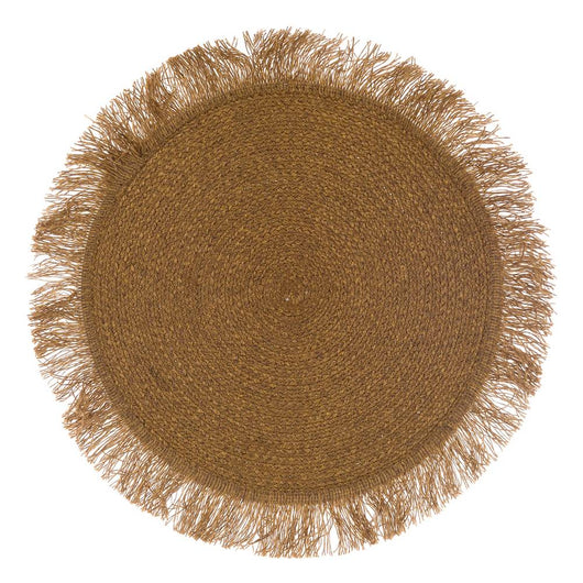 Tovaglietta Sottopiatto in Juta con Frange Blanc Mariclò Colore: Ocra