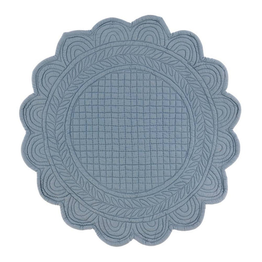 Tovaglietta Sottopiatto Trapuntata Shabby Chic Tonda Blanc Mariclò Colore: Celeste