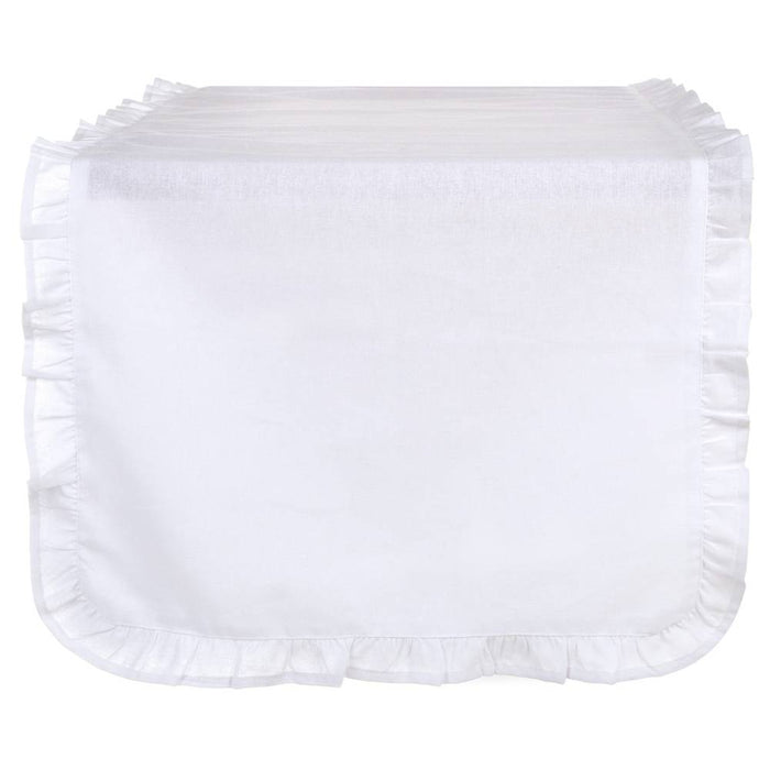 Runner da Tavola con Gale stile Shabby Chic 45 x 140 Blanc Mariclò Colore: Bianco