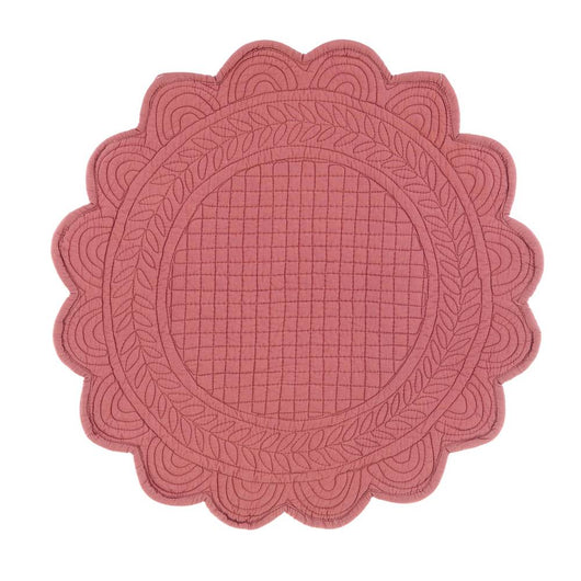 Tovaglietta Sottopiatto Trapuntata Shabby Chic Tonda Blanc Mariclò Colore: Rosa