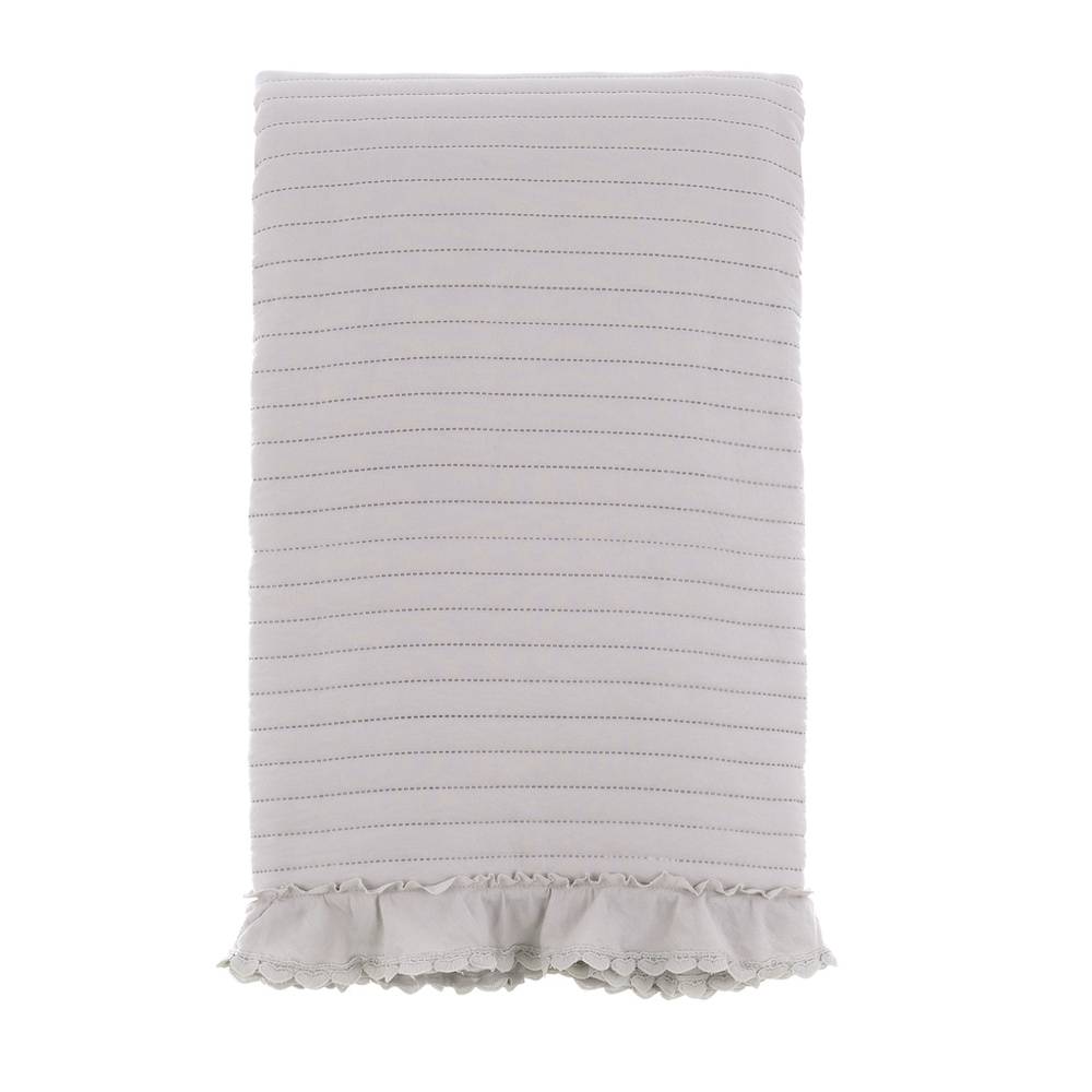 Trapunta Matrimoniale con Gale in Pizzo a Cuori Shabby Chic Blanc Mariclò