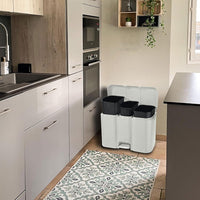 PATTUMIERA PATTY 3 DIFFERENZIATA COLLEZIONE AURORA BIANCO 13 + 8 + 13 L MISURE 58.5 X 32 X H 41.5 CM  3 SCOMPARTI