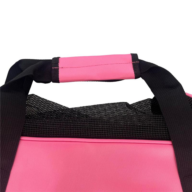 OPTIMO TRASPORTINO PER ANIMALI DOMESTICI CON TASCHE E TRACOLLA COLORE ROSA E NERO 45X25X30 CM