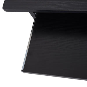 SCRIVANIA PC MODERNA IN LEGNO CON RIPIANO PER CPU E SPAZIO PER TASTIERA ESTRAIBILE 80X45X75 CM NERO