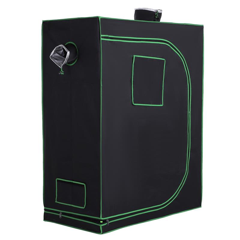 SERRA IDROPONICA IN MYLAR CON PRESE D'ARIA REGOLABILI PER COLTIVAZIONE DA INTERNO 120X60X150 CM NERO