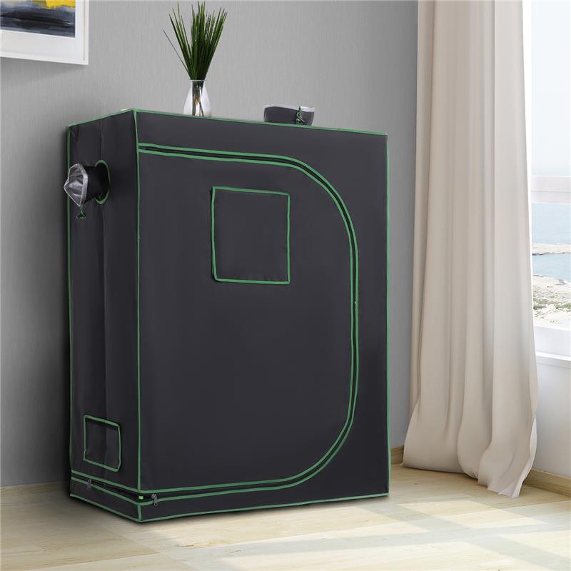 SERRA IDROPONICA IN MYLAR CON PRESE D'ARIA REGOLABILI PER COLTIVAZIONE DA INTERNO 120X60X150 CM NERO