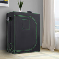 SERRA IDROPONICA IN MYLAR CON PRESE D'ARIA REGOLABILI PER COLTIVAZIONE DA INTERNO 120X60X150 CM NERO