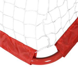 SET 2 PORTE DA CALCIO PIEGHEVOLI DA ESTERNO CON 4 PICCHETTI IN ACCIAIO E TETROLON 90X36X60 CM ROSSO
