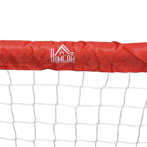 SET 2 PORTE DA CALCIO PIEGHEVOLI DA ESTERNO CON 4 PICCHETTI IN ACCIAIO E TETROLON 90X36X60 CM ROSSO