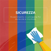 SET COSTRUZIONI MORBIDE PER BAMBINI CON 5 BLOCCHI A RETTANGOLO E TRAPEZIO IN PU E EPE 48.3X19.1X48.3 CM MULTICOLORE
