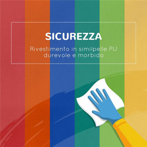SET COSTRUZIONI MORBIDE PER BAMBINI CON 5 BLOCCHI A RETTANGOLO E TRAPEZIO IN PU E EPE 48.3X19.1X48.3 CM MULTICOLORE