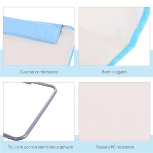 SET 2 LETTINI PRENDISOLE PIEGHEVOLI CON SCHIENALE REGOLABILE E BORSA 48X134X36-45 CM BEIGE