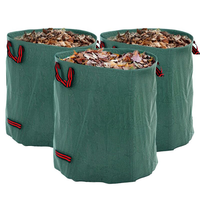 SET 3 SACCHI PER RIFIUTI DA GIARDINO DA 272 L CON MANICI RICHIUDIBILI E RIUTILIZZABILI Ø 67X76 CM VERDE