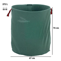 SET 3 SACCHI PER RIFIUTI DA GIARDINO DA 272 L CON MANICI RICHIUDIBILI E RIUTILIZZABILI Ø 67X76 CM VERDE