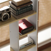 SCRIVANIA MODERNA PER PC CON LIBRERIA SCAFFALE E PORTA CPU 113X45X138.5 CM ROVERE