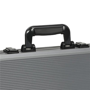 SET DA POKER PER 10 GIOCATORI CON 400 FICHES 2 MAZZI DI CARTE 5 DADI TAPPETINO E VALIGETTA GRIGIA