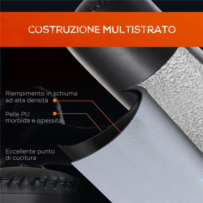 SACCO BOXE DA TERRA AUTOPORTANTE SACCO PER PUGILATO CON BASE RIEMPIBILE CON ACQUA E SABBIA NERO