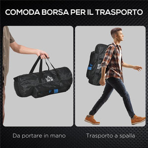 SET SACCO DA BOXE DA APPENDERE CON GUANTONI SACCO PER PUGILATO A 3 STRATI CON BORSA DI TRASPORTO BLU