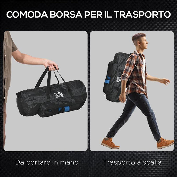 SET SACCO DA BOXE DA APPENDERE CON GUANTONI SACCO PER PUGILATO A 3 STRATI CON BORSA DI TRASPORTO BLU