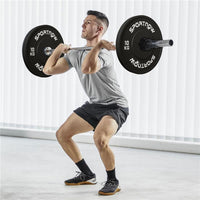 SET 2 DISCHI PESI DA 10KG IN GOMMA CON FORO DA 2"/5 CM PER MANUBRI E BILANCIERI NERO