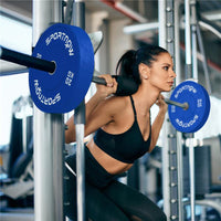 SET 2 DISCHI PESI DA 20KG IN GOMMA CON FORO DA 2"/5 CM PER MANUBRI E BILANCIERI BLU