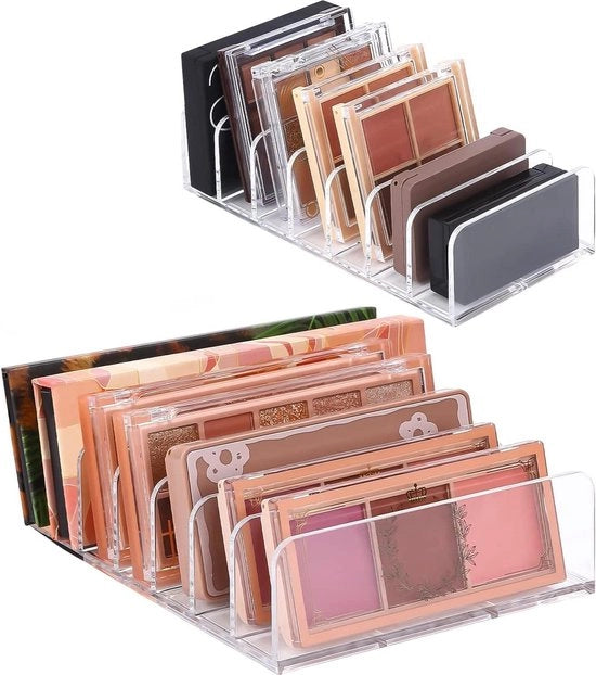 Organizzatore per ombretto con 7 compartimenti - tavolo per trucco per cosmetici e palette