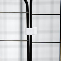 RECINTO PER ANIMALI MODULABILE CON 31 PANNELLI 2 PORTE E 2 RAMPE IN ACCIAIO E PP 105X45X105 CM NERO