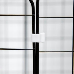 RECINTO PER ANIMALI MODULABILE CON 31 PANNELLI 2 PORTE E 2 RAMPE IN ACCIAIO E PP 105X45X105 CM NERO