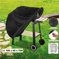 MA MAISON COPERTURA PROTETTIVA PER BARBECUE RETTANGOLARE 100 X 60 X 70H CM COLORE NERO WATERPROOF