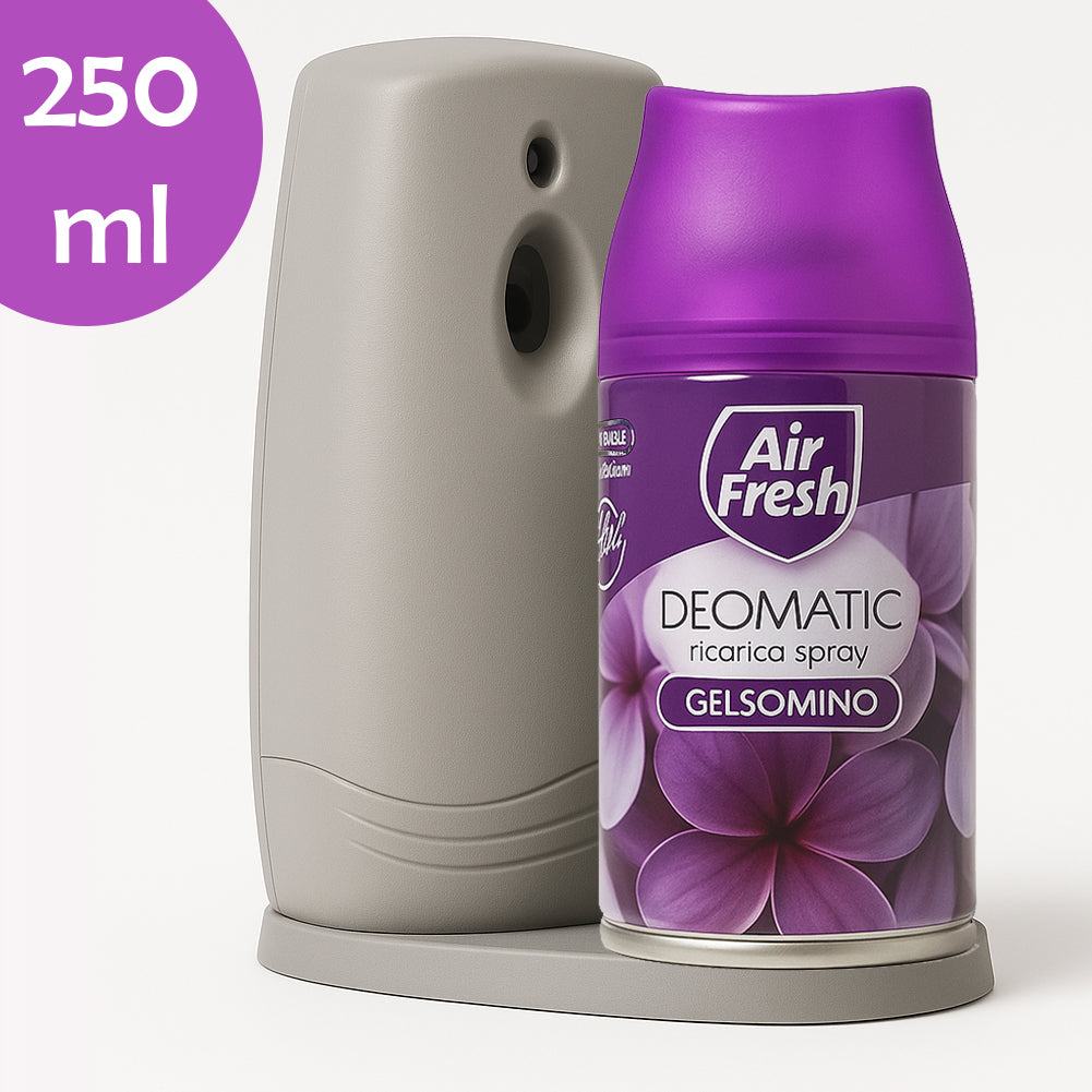 AIR FRESH Deomatic Set 6 x 250 ml Ricarica Spray Profumatore per Ambiente Gelsomino