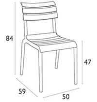 Set 4 sedie impilabili monoblocco Puli - La Dea Sedia Colore: Nero